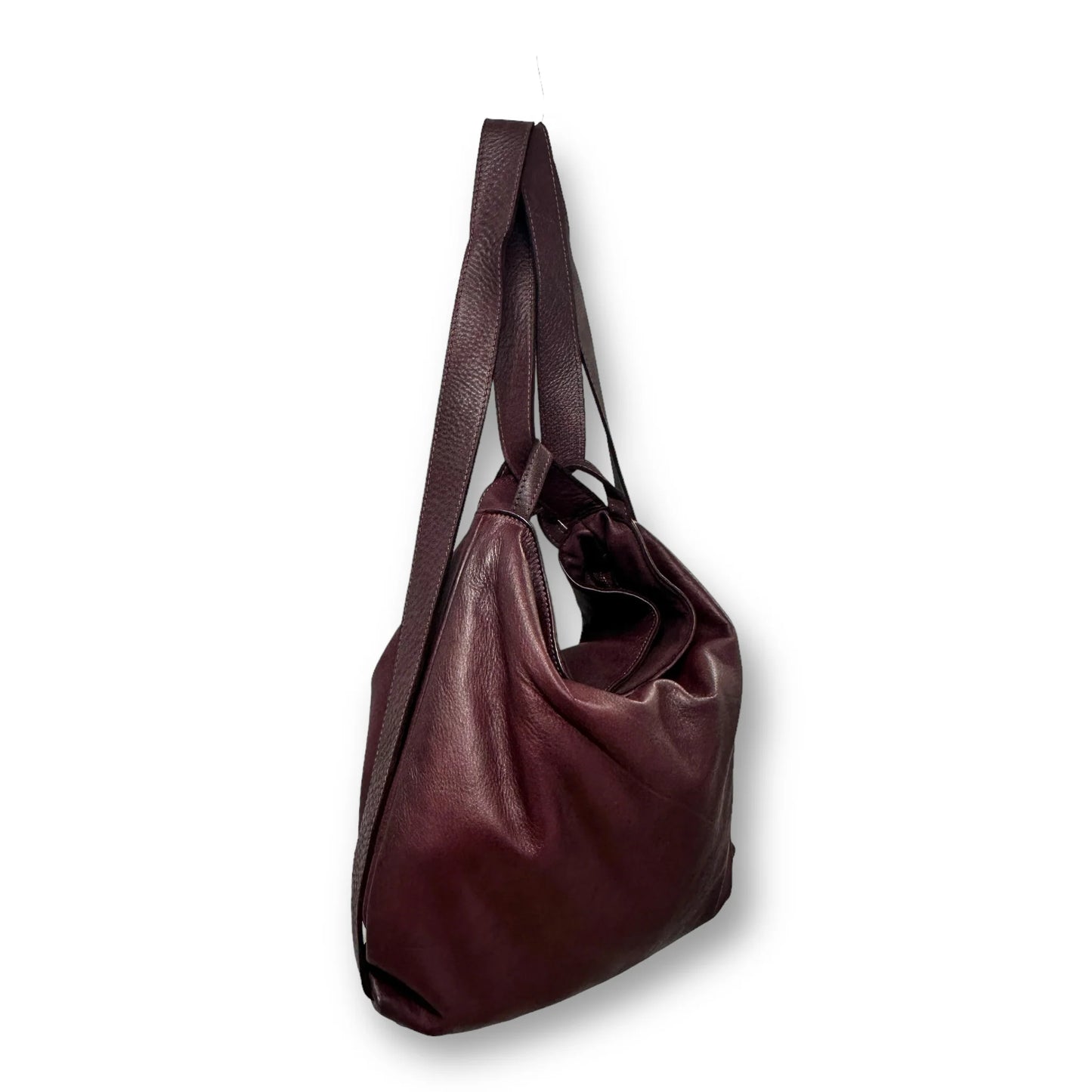 Soft Natural Dyed Washed Calfskin Multi-Wear Tote Bag