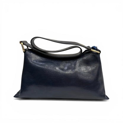 Soft Hand-Dyed Calfskin Compact Leather Wristlet Pouch With Detachable Shoulder Strap