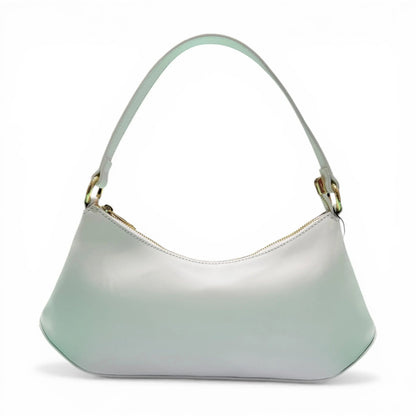 Smooth Calfskin Curved Top Handle Bag With Fixed Leather Strap