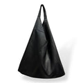 Soft Unlined Leather Slouchy Triangle Bucket Hobo Tote Bag