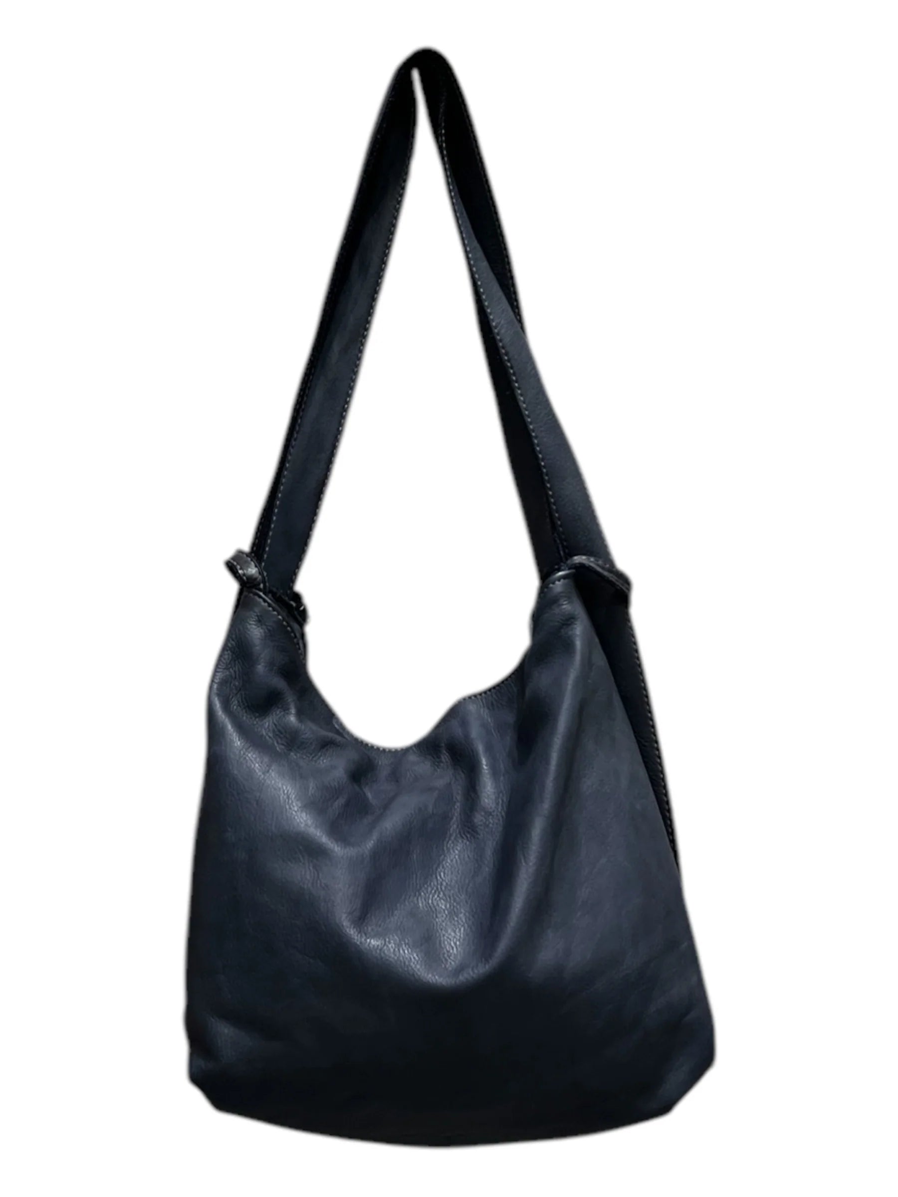 Soft Natural Dyed Washed Calfskin Multi-Wear Tote Bag